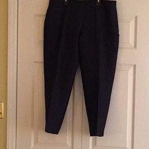 Dark navy silk pants